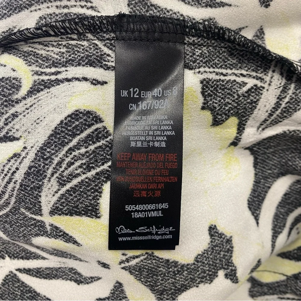 Miss Selfridge Black, Yellow, & White Floral Jumpsuit - Picture 8 of 8